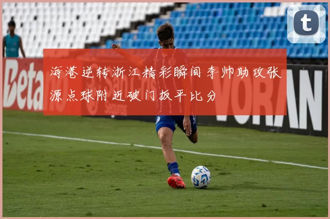海港逆转浙江精彩瞬间李帅助攻张源点球附近破门扳平比分
